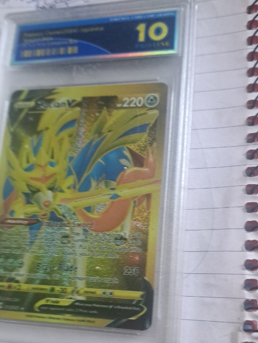 Zacian V Gold Holo Collectible Card - Yellow & Blue - Picture 3 of 4